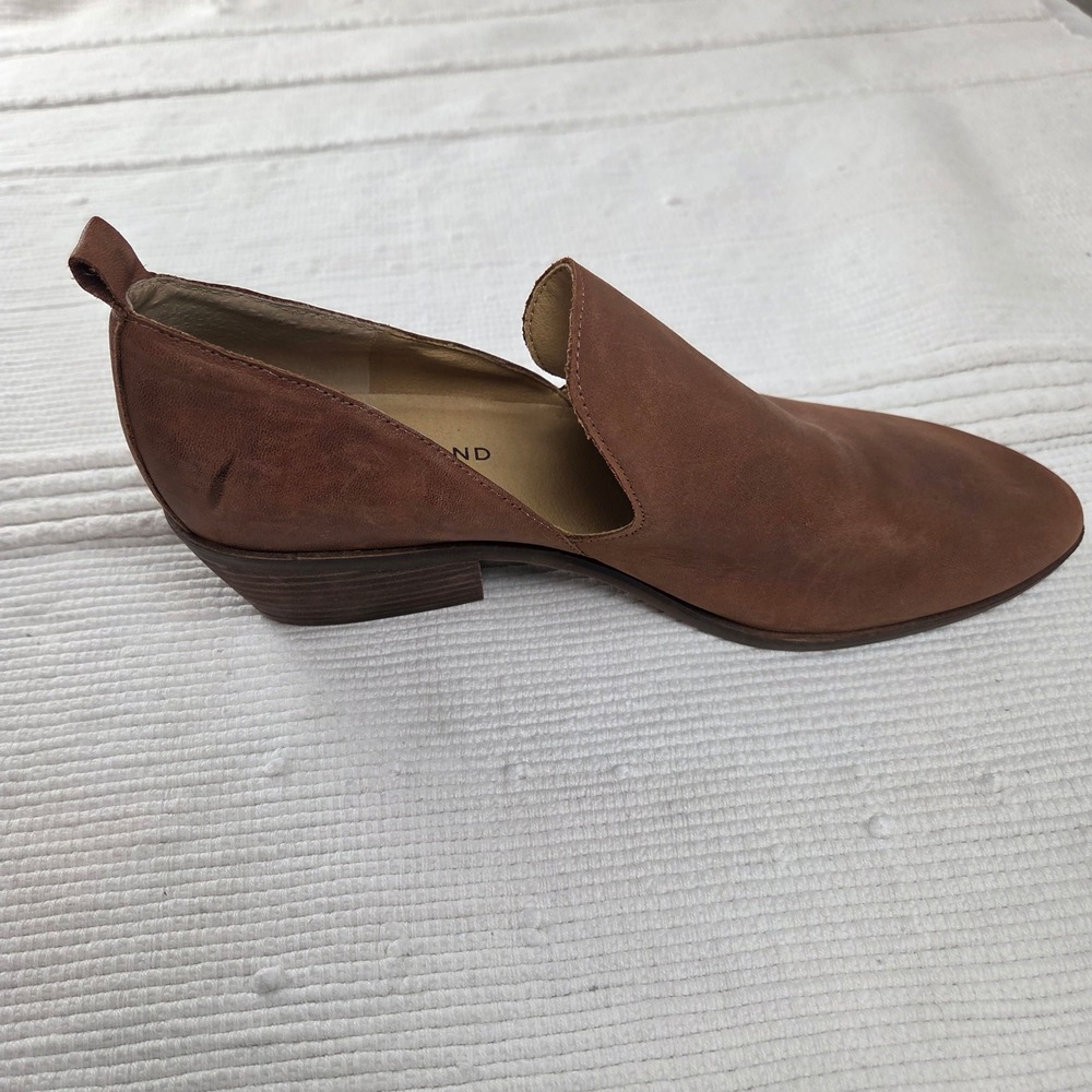 Lucky Brand Macce Brown Leather Ankle Booties Women 8.5 Low Heel LP-MACCE - Picture 8 of 11